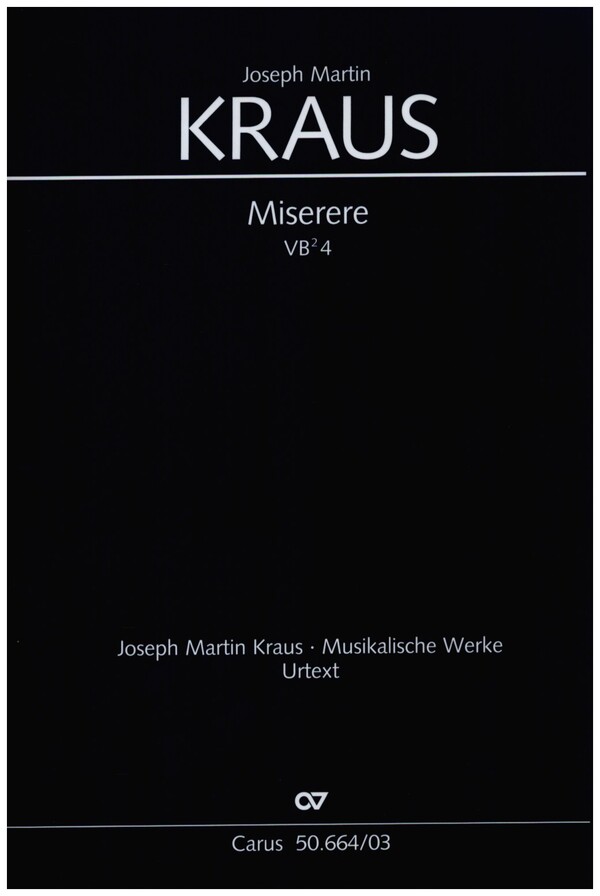 Miserere VB²4&nbsp;&nbsp;für SATB Soli, gem Chor und Orchester&nbsp;&nbsp;Klavierauszug (la)