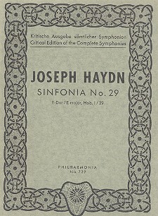Sinfonie E-Dur Nr.29 Hob.I:29&nbsp;&nbsp;für Orchester&nbsp;&nbsp;Studienpartitur