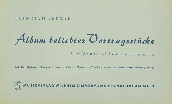 Album beliebter Vortragsstücke&nbsp;&nbsp;für Ventil-Blasinstrumente&nbsp;&nbsp;