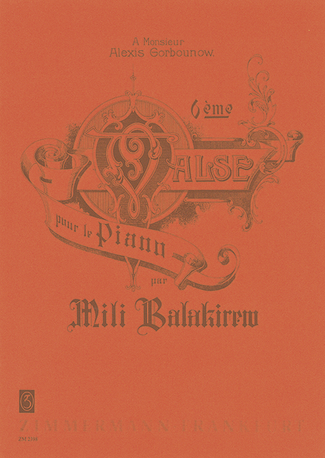 Balakirew, M., Sechster Walzer&nbsp;&nbsp;für Klavier&nbsp;&nbsp;