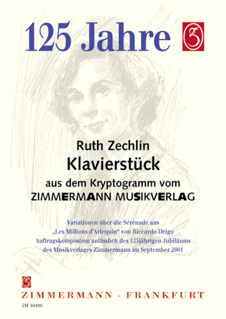 Zechlin, R., Klavierstück&nbsp;&nbsp;für Klavier&nbsp;&nbsp;Jubiläums-Kompositionen