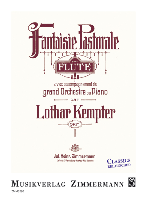 Fantaisie pastorale  ufür Flöte und Klavier (Orchester)  Reprint