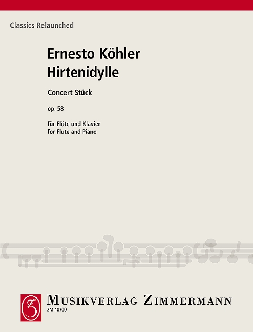 Hirtenidylle op.58  für Flöte und Klavier  Reprint