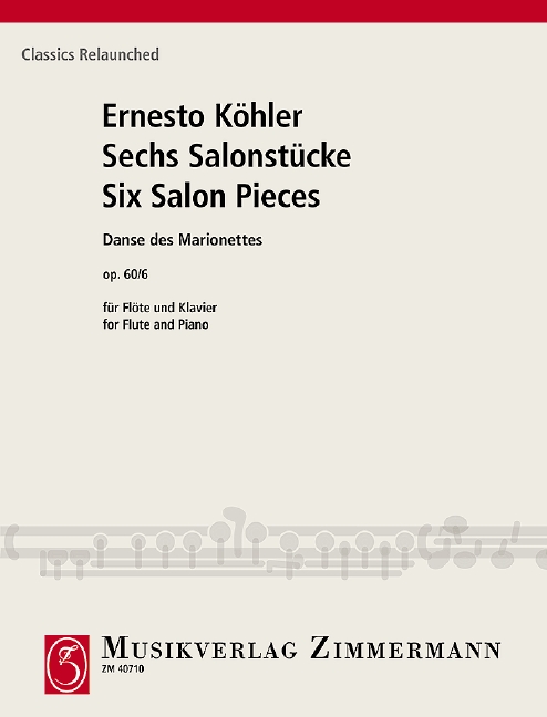 Danse des marionettes op.60,6  für Flöte und Klavier  Reprint