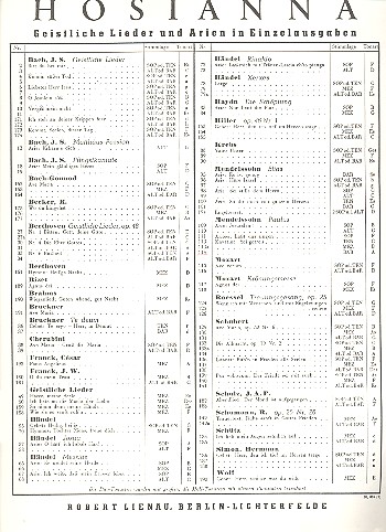 Sei getreu bis in den Tod (aus 'Paulus')&nbsp;&nbsp;für Bariton und Klavier&nbsp;&nbsp;