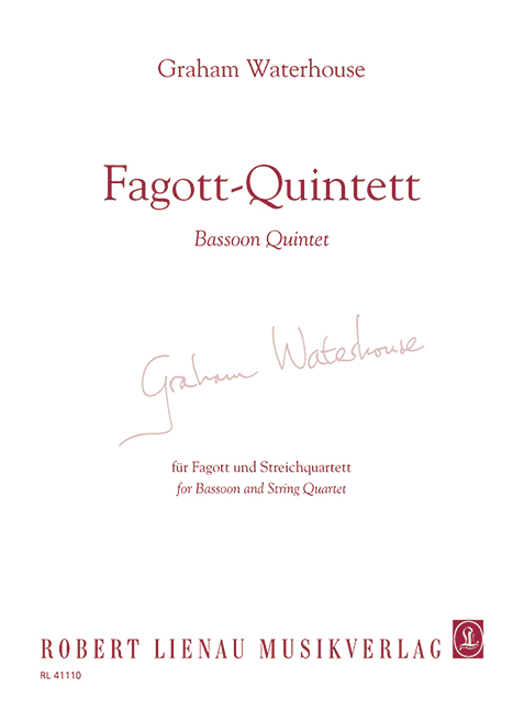 Fagott-Quintett  für Fagott, 2 Violinen, Viola und Violoncello  Partitur und Stimmen