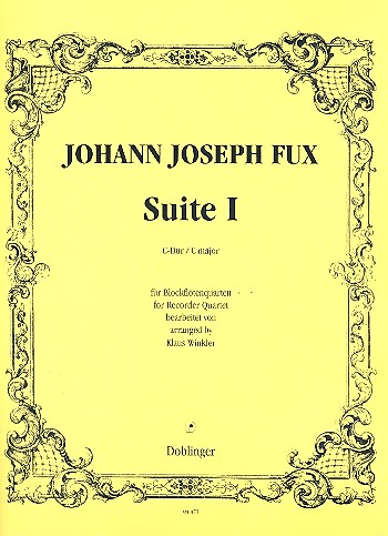 Suite C-Dur Nr.1 für&nbsp;&nbsp;4 Blockflöten (SATB)&nbsp;&nbsp;Spielpartitur