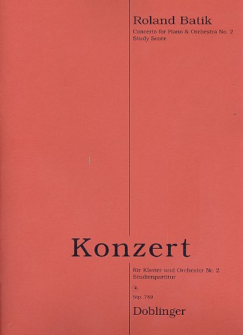 Konzert Nr.2  für Klavier und Orchester  Studienpartitur