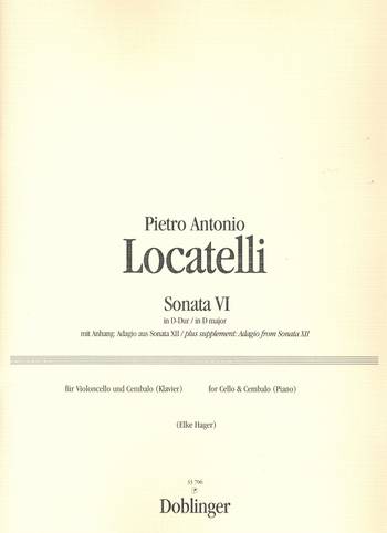 Sonate D-Dur Nr.6  und  Adagio&nbsp;&nbsp;aus Sonate D-Dur Nr.12&nbsp;&nbsp;für Violoncello und Cembalo (Klavier)
