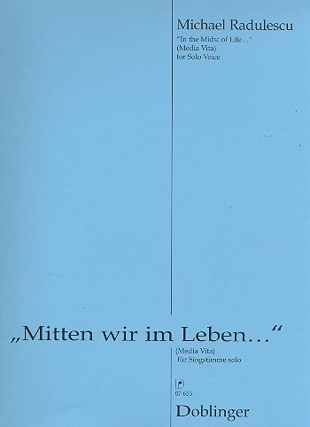 Mitten wir im Leben für Gesang  Partitur  