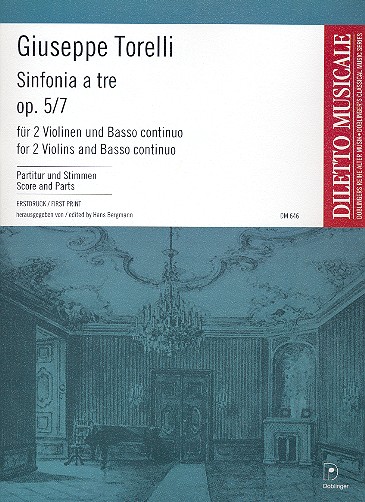 Sinfonia a tre op.5,7 für&nbsp;&nbsp;2 Violinen und Bc&nbsp;&nbsp;Partitur und Simmen