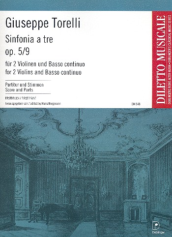 Sinfonia a tre op.5,9 für 2 Violinen und Bc&nbsp;&nbsp;Partitur und Simmen&nbsp;&nbsp;