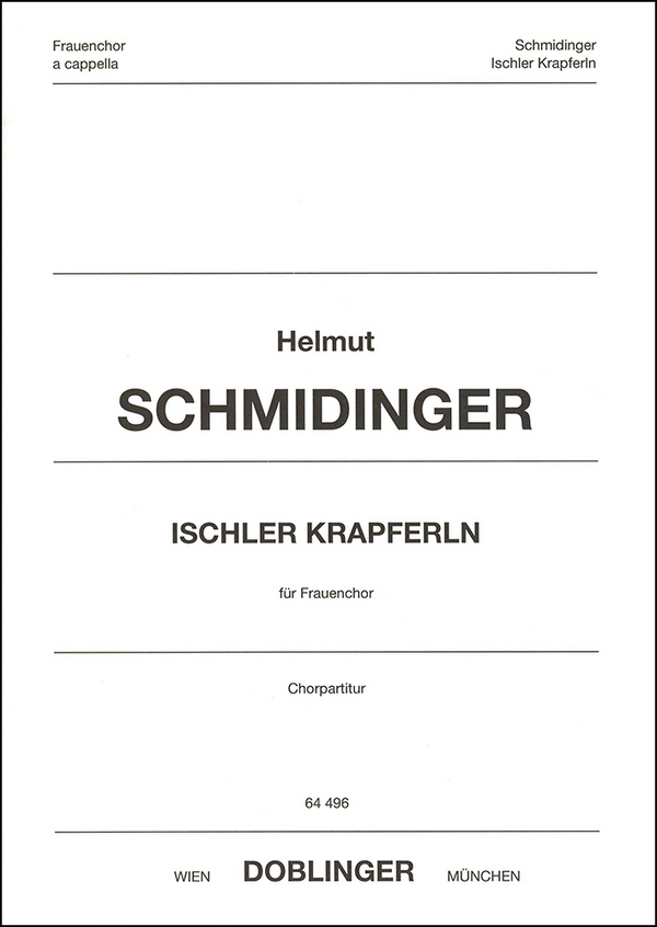 Ischler Krapferln für Frauenchor a cappella  Partitur  