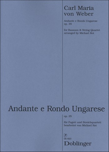 Andante e Rondo ungarese op.35  für Fagott und Streichquartett  Partitur und Stimmen