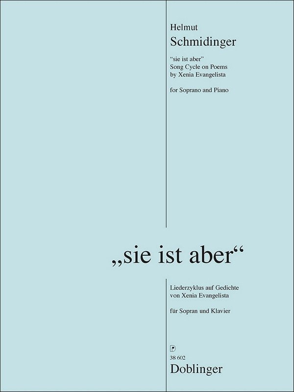 Sie ist aber  für Sopran und Klavier  Partitur