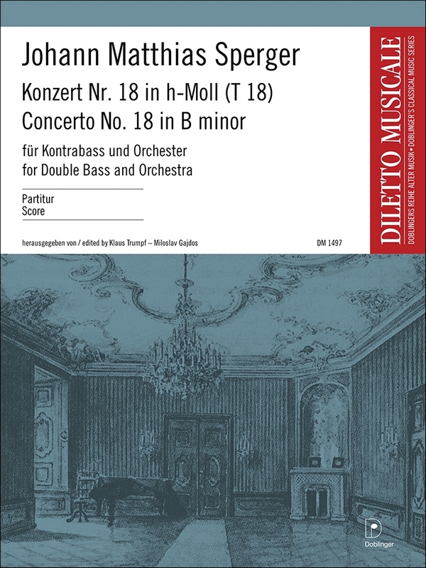 Konzert h-Moll Nr.18 T18  für Kontrabass und Orchester  Partitur