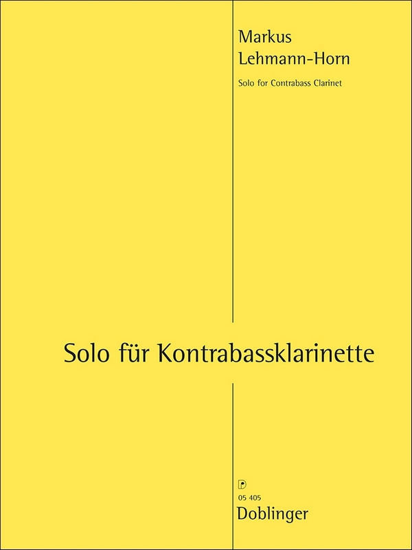 Solo&nbsp;&nbsp;für Kontrabassklarinette&nbsp;&nbsp;
