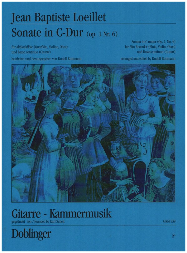 Sonate in C-Dur op.1 Nr.6  für Altblockflöte (Querflöte, Violine, Oboe) und Bc (Gitarre)  Stimmen