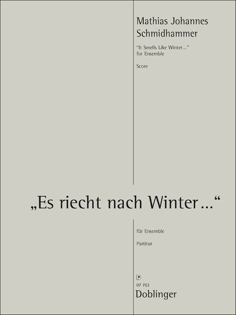 Es riecht nach Winter  für Instrumental Ensemble  Partitur