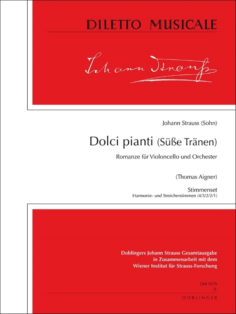 Dolci pianti (Süsse Tränen)&nbsp;&nbsp;für Violoncello und Orchester&nbsp;&nbsp;Stimmenset (4-3-2-2-1)
