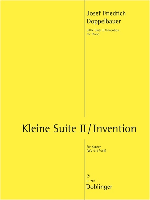 Kleine Suite II / Invention (WV 513 / 518)&nbsp;&nbsp;für Klavier&nbsp;&nbsp;