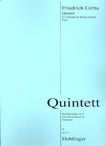Quintett für Klarinette in A,&nbsp;&nbsp;2 Violinen, Viola und Violoncello&nbsp;&nbsp;Stimmen