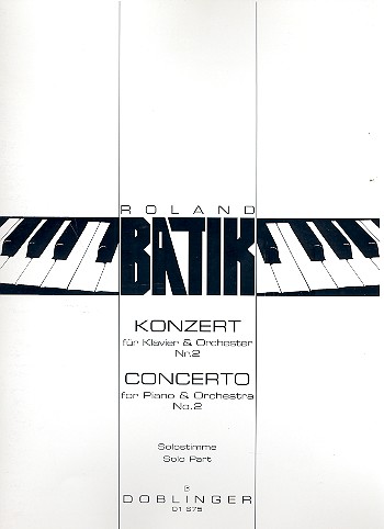 Konzert Nr.2 für Klavier und Orchester  Klavier (Solostimme)  