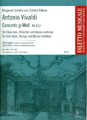 Konzert g-Moll  RV812&nbsp;&nbsp;für Oboe, Streicher und Bc&nbsp;&nbsp;Stimmensatz (Cembalo-4-3-2-2-1)