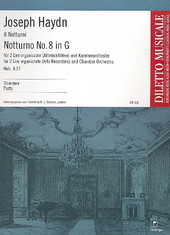 Notturno G-Dur Nr.8 Hob.II:27&nbsp;&nbsp;für 2 Liren (Altblockflöten) und Kammerorchester&nbsp;&nbsp;Stimmensatz