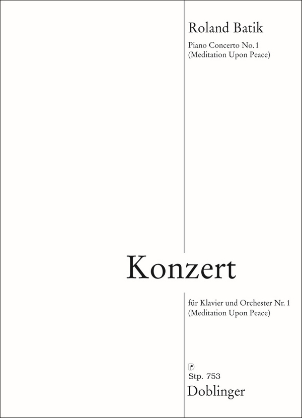 Konzert Nr.1  für Klavier und Orchester  Studienpartitur