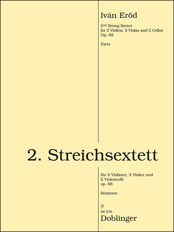 Sextett Nr.2 op.68  für 2 Violinen, 2 Violen und 2 Violoncelli  Stimmen