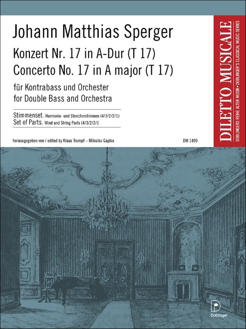 Konzert Nr.17 A-Dur (T17)  für Kontrabass und Orchester  Stimmenset (4-3-2-2-1)