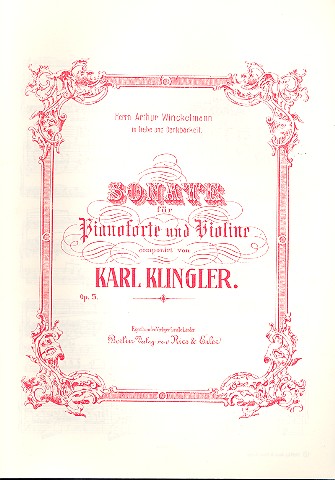 Sonate op.5&nbsp;&nbsp;für Violine und Klavier&nbsp;&nbsp;