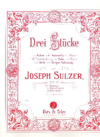 3 Stücke  für Viola und Klavier  