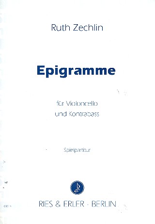 Epigramme  für Violoncello und Kontrabass  