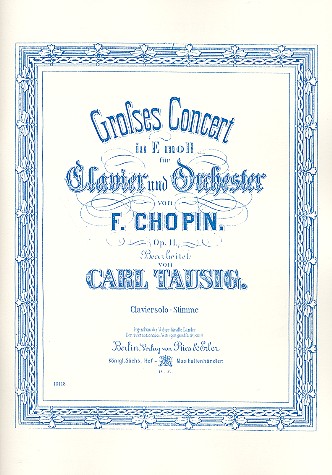 Konzert e-Moll op.11 für Klavier  und Orchester  Klavier (Solostimme)