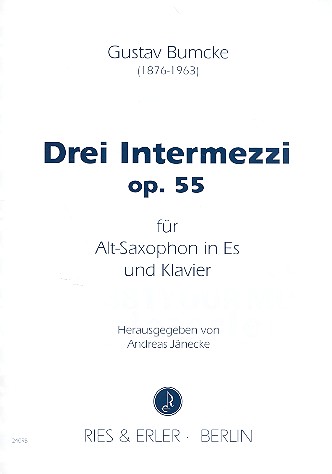 3 Intermezzi op.55 für  Altsaxophon und Klavier  