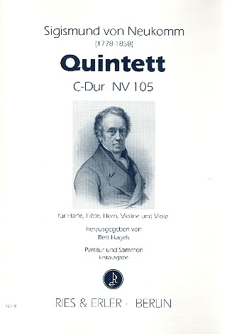 Quintett C-Dur NV105 für Harfe, Flöte,&nbsp;&nbsp;Horn, Violine und Viola&nbsp;&nbsp;Partitur und Stimmen