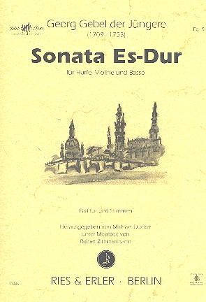 Sonate Es-Dur  für Harfe, Violine und Bass&nbsp;&nbsp;Partitur und Stimmen&nbsp;&nbsp;