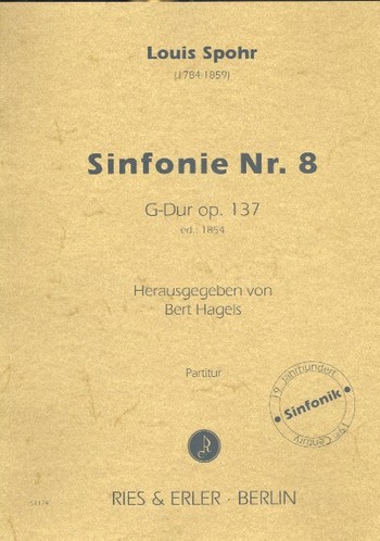 Sinfonie G-Dur Nr.8 op.137  für Orchester  Partitur
