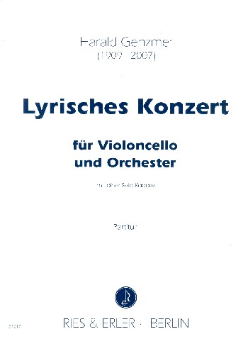 Lyrisches Konzert für Violoncello  und Orchester  Partitur