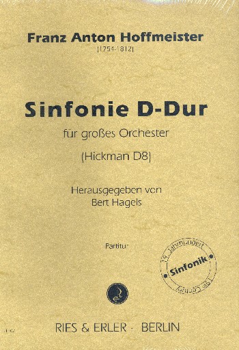 Sinfonie D-Dur (Hickman D8)&nbsp;&nbsp;für Orchester&nbsp;&nbsp;Partitur