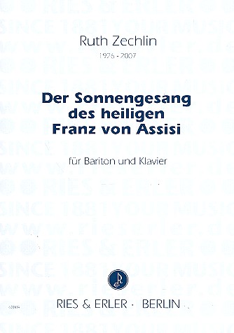 Der Sonnengesang des Heiligen Franz  von Assisi für Bariton und Klavier  