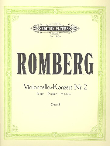 Konzert D-Dur op.3 für Violoncello und Orchester  für Violoncello und Klavier  