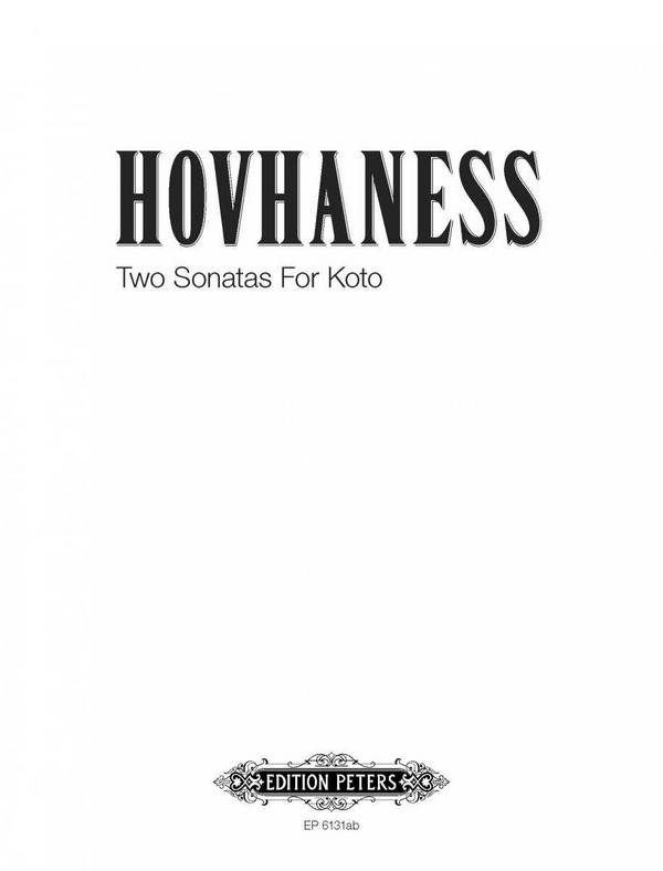 2 Sonaten op.110&nbsp;&nbsp;für Koto (Cheng / Harfe)&nbsp;&nbsp;