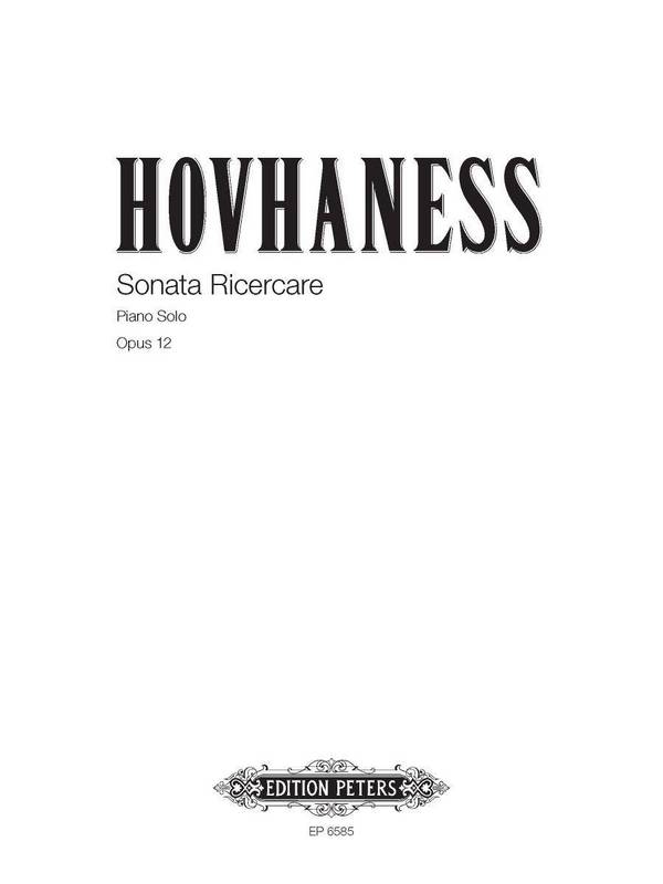 Sonata Ricercare op.12&nbsp;&nbsp;for piano&nbsp;&nbsp;