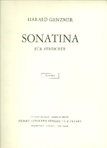 Sonatina prima  für Streicher  Kontrabass