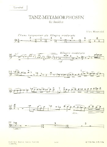 Tanz-Metamorphosen&nbsp;&nbsp;für Streichorchester&nbsp;&nbsp;Kontrabass