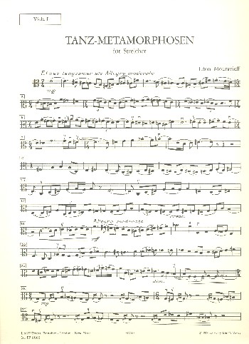 Tanz-Metamorphosen&nbsp;&nbsp;für Streichorchester&nbsp;&nbsp;Viola 1
