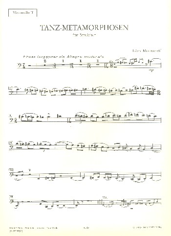 Tanz-Metamorphosen&nbsp;&nbsp;für Streichorchester&nbsp;&nbsp;Violoncello 2